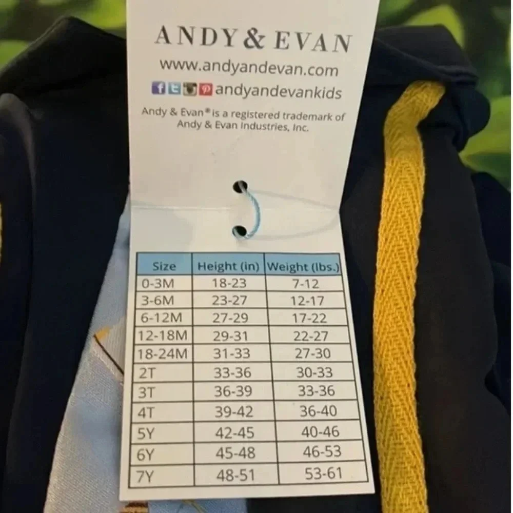 Andy and Evan Infant Onesie 3-6mos & 6-12mos